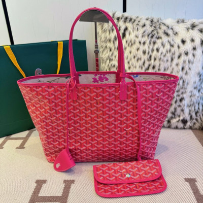 Goyard Fuchsia Pink Reversible St. Louis Tote Bag-34X15X28CM