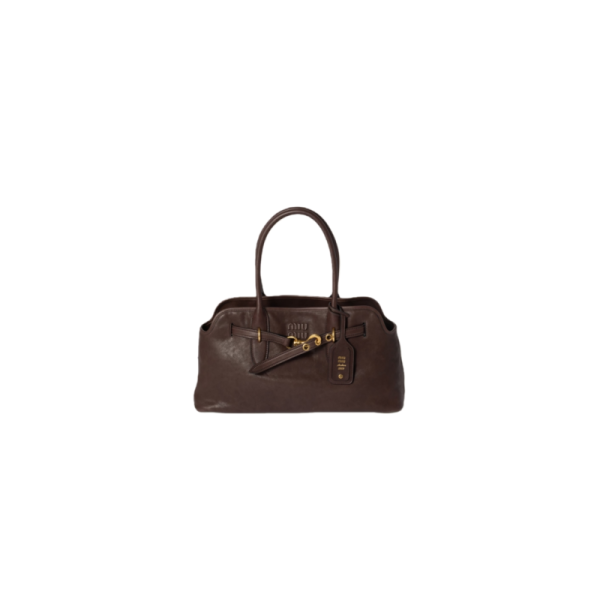 MIU MIU AVENTURE NAPPA LEATHER BAG(44*22.5*14.5cm)