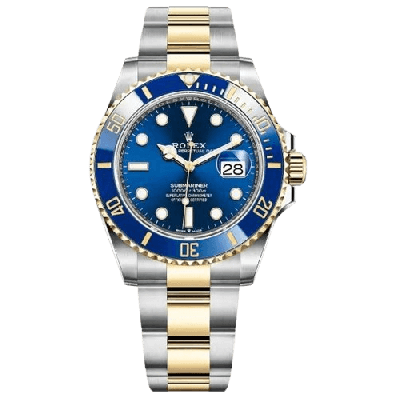Rolex Submariner Date Two Tone Blue Dial 16613 Replica