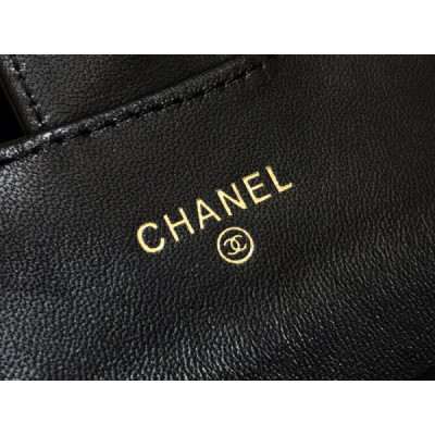 Ch@nel Wallet-Gold Harware-Lamskin-11*10CM