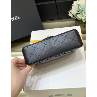 Ch@nel Flap Bag-Lambskin-Gold Hardware-20CM