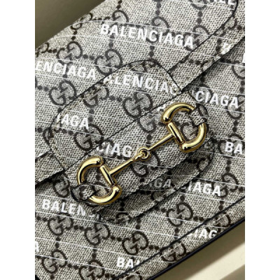 Gucci&Balenciaga 1955 Horsebit Bag-21/13/9CM