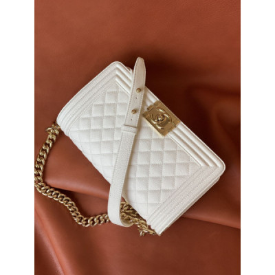 Ch@nel Boy Bag-Caviar-25CM