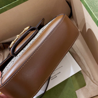 Gucci 1955 Horsebit Shoulder Bag-20.6*14.4*5.1CM