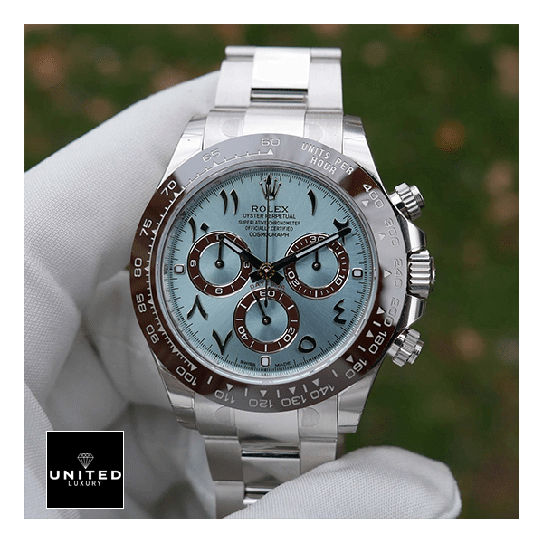 Rolex Daytona Platinum Ice-Blue Arabic Dial 116506-0001 Oyster Replica