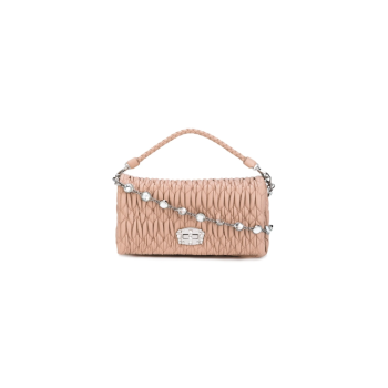 MIUMIU CRYSTAL-STRAP FLAP BAG(28*4*15cm)
