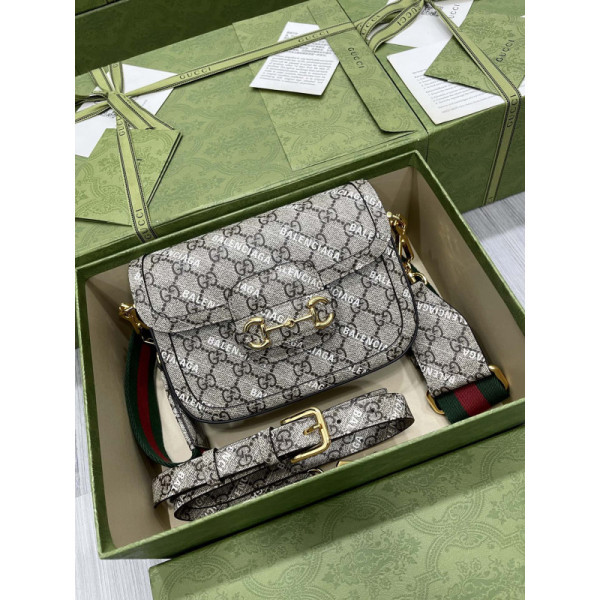Gucci&Balenciaga 1955 Horsebit Bag-21/13/9CM