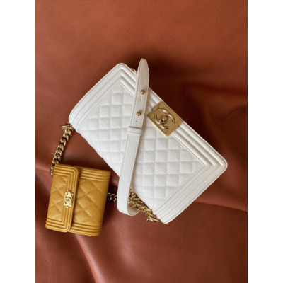 Ch@nel Boy Bag-Caviar-25CM