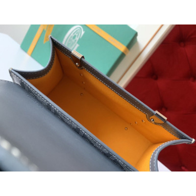 Goyard Coated Canvas and Leather Saigon Top Handle Bag-21CM