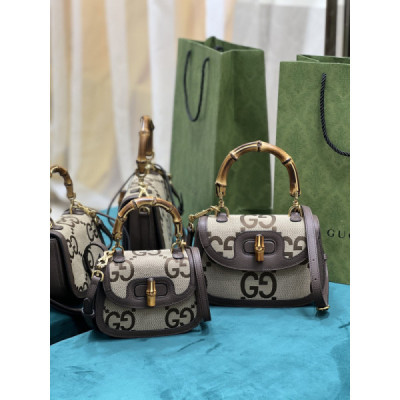 Gucci Top Handle Bag With Bamboo-17*12*7.5&21*15*7CM