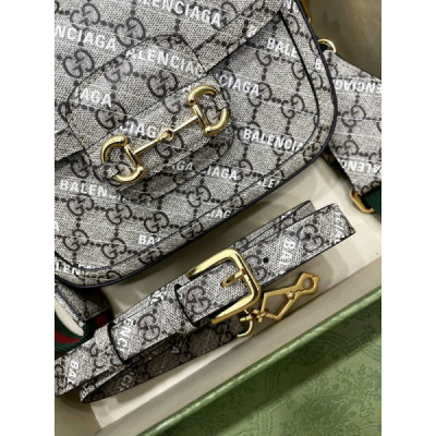Gucci&Balenciaga 1955 Horsebit Bag-21/13/9CM