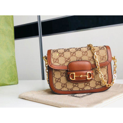 Gucci 1955 Horsebit Shoulder Bag-20.6*14.4*5.1CM