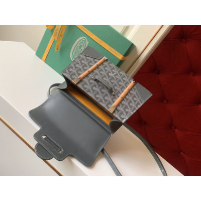 Goyard Coated Canvas and Leather Saigon Top Handle Bag-21CM