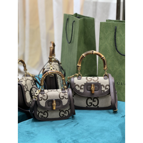 Gucci Top Handle Bag With Bamboo-17*12*7.5&21*15*7CM