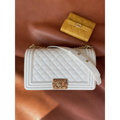 Ch@nel Boy Bag-Caviar-25CM