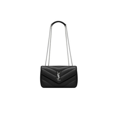 YSL LOULOU SMALL IN MATELASSÉ LAMBSKIN 801437AAE4Y1000 (24*14*6cm)