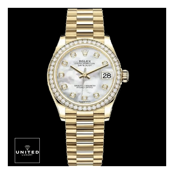 Rolex Datejust 178288 Gold Mother Of Pearl Dial Replica