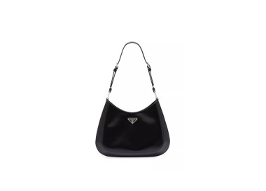 PRADA CLEO BRUSHED LEATHER SHOULDER BAG