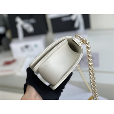 Ch@nel Boy Bag-Caviar-20CM