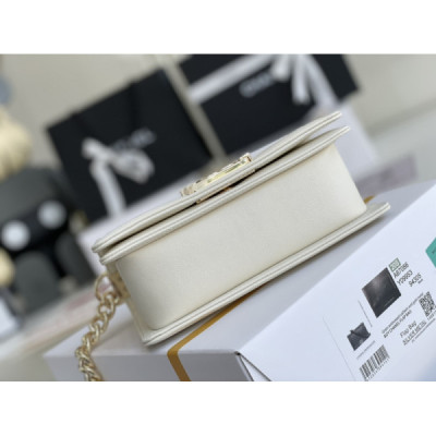 Ch@nel Boy Bag-Caviar-20CM