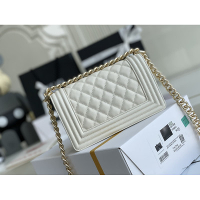 Ch@nel Boy Bag-Caviar-20CM