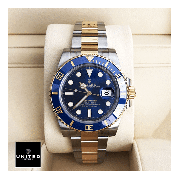 Rolex Submariner Date Two Tone Blue Dial 16613 Replica