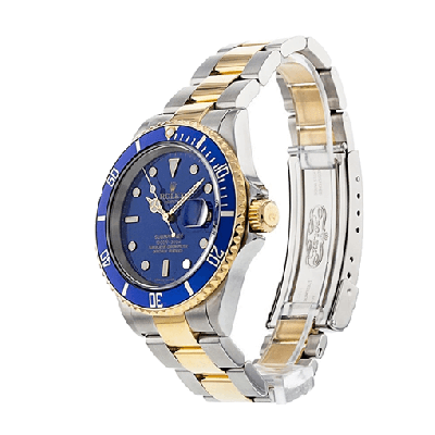 Rolex Submariner Date Two Tone Blue Dial 16613 Replica