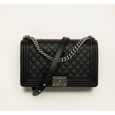 Ch@nel Boy Bag-Caviar-20&25cm