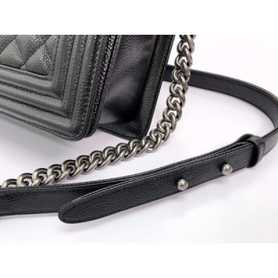 Ch@nel Boy Bag-Caviar-20&25cm
