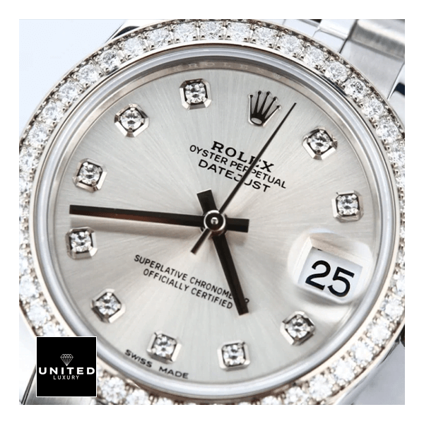 Rolex Datejust 178384-0017 White Gold Black & Diamond Dial Replica
