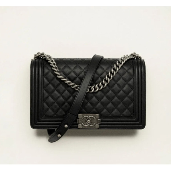 Ch@nel Boy Bag-Caviar-20&25cm