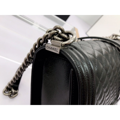 Ch@nel Boy Bag-Caviar-20&25cm