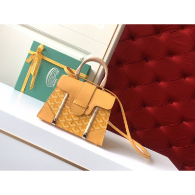 Goyard Coated Canvas and Leather Saigon Top Handle Bag-21CM