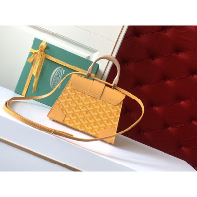 Goyard Coated Canvas and Leather Saigon Top Handle Bag-21CM