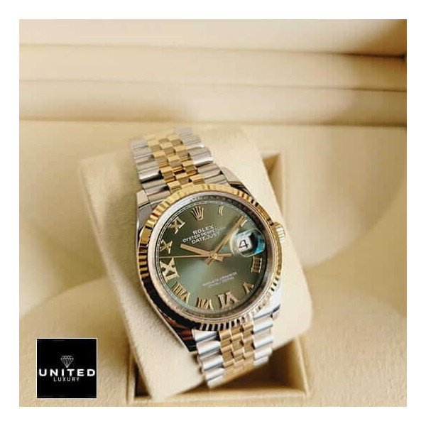 Rolex Datejust 126283RBR Green Roman Dial Replica