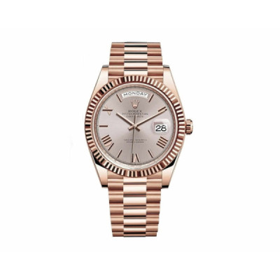 Rolex Day-Date 228235 AR Rose Gold Wrapped Rhodium Dial Replica