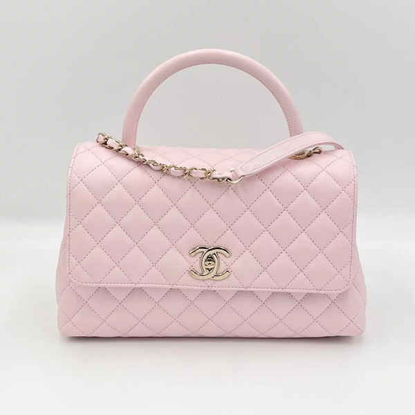 Ch@nel Coco Handle 28 leather handbag