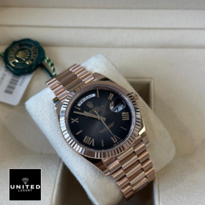 Rolex Day-Date 40 Black Smoke Dial Replica