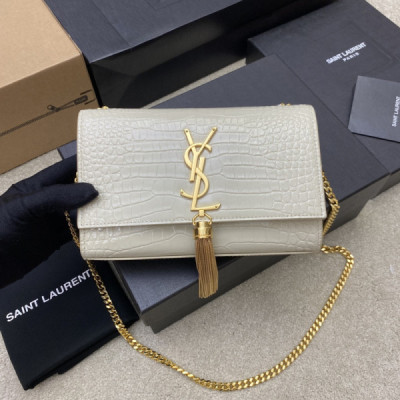 YSL Kate With Tassle In Crocodile-20×13.5×5.5cCM
