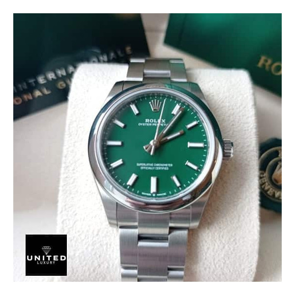 Rolex Oyster Perpetual 277200 Green Dial Replica
