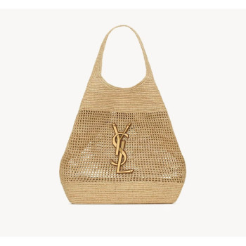 YSL icare in raffia