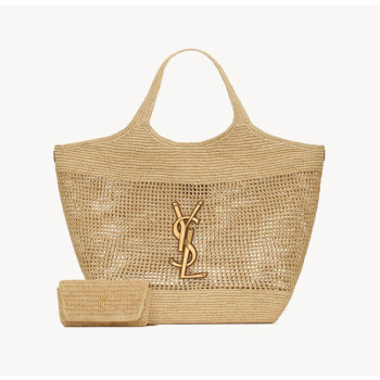 YSL icare in raffia