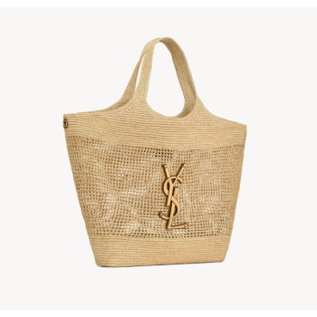 YSL icare in raffia