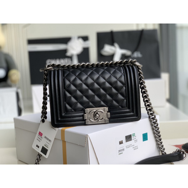 Ch@nel Boy Bag-Lambskin-20CM