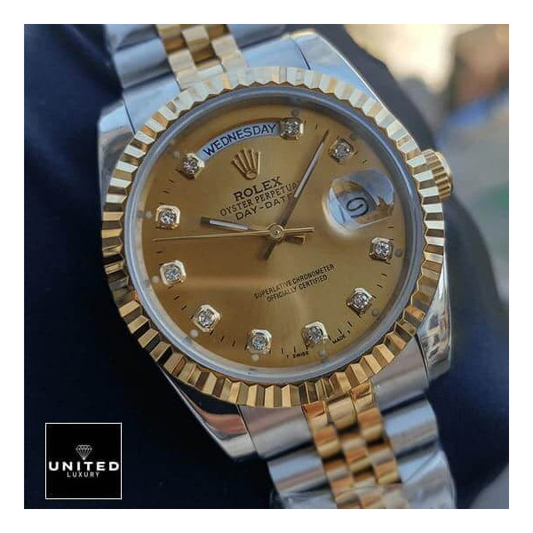 Rolex Day-Date 128238 Yellow Gold With Diamond Dial Replica