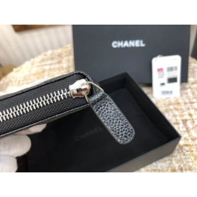 Ch@nel Wallet-Silver Hardware-19*10CM