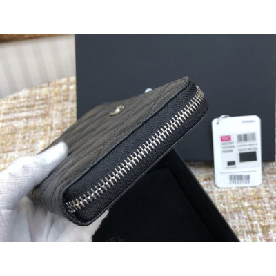 Ch@nel Wallet-Silver Hardware-19*10CM