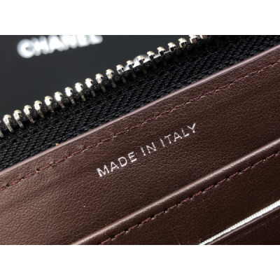 Ch@nel Wallet-Silver Hardware-19*10CM