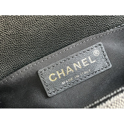 Ch@nel Boy Bag-Caviar-20CM