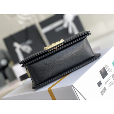 Ch@nel Boy Bag-Caviar-20CM